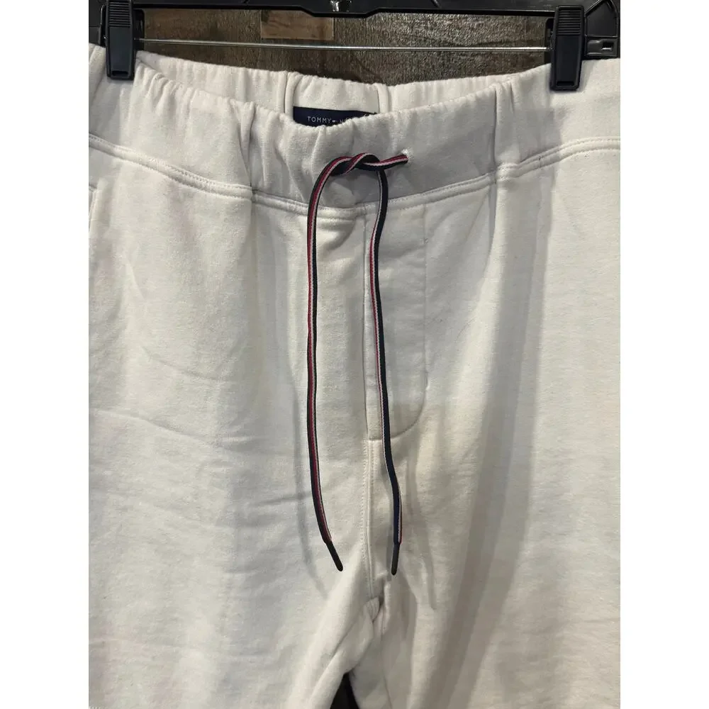 Tommy Hilfiger White Fleece Sweat Shorts Men's Size Medium -7